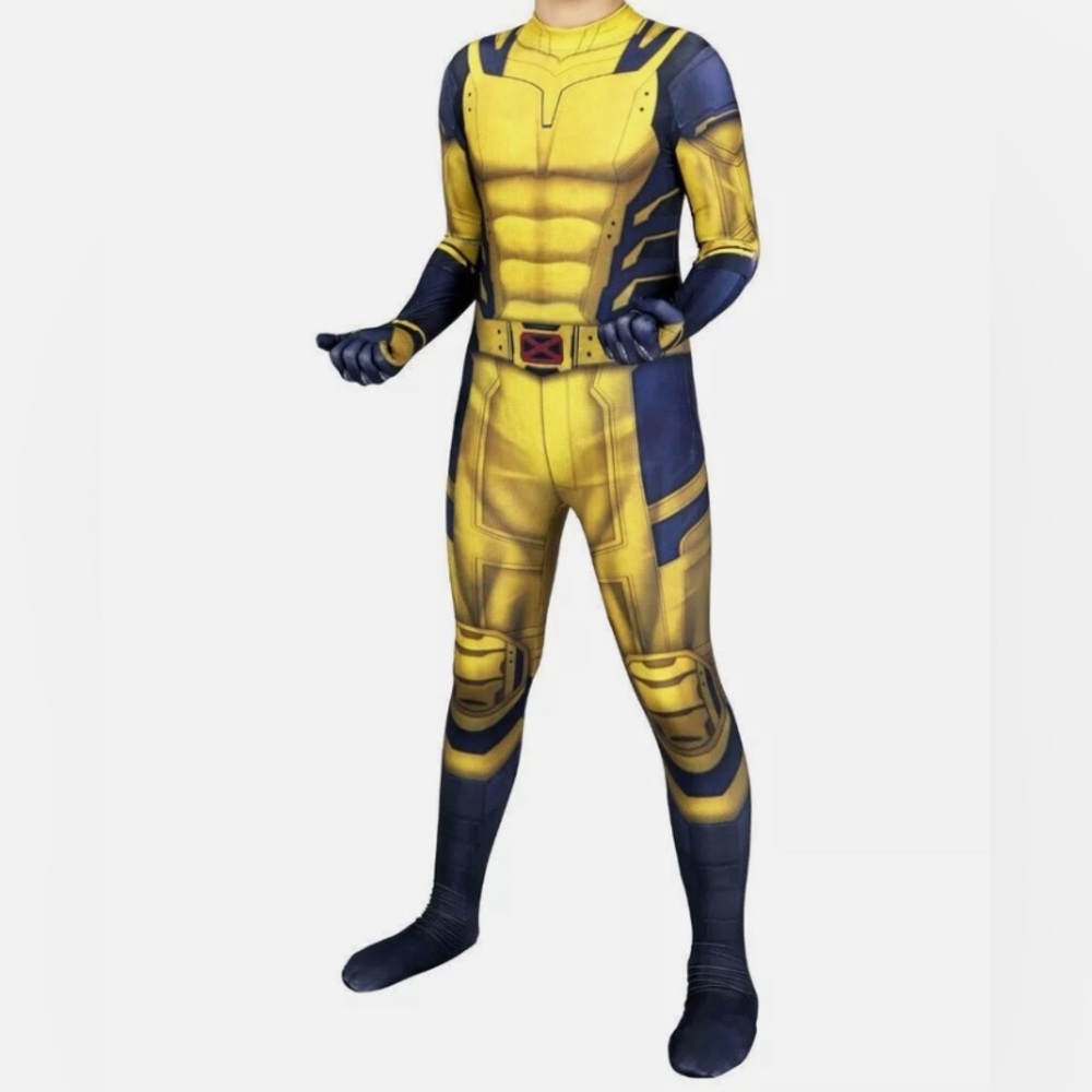 Child L is what the package says but more like a child S Deadpool costume. New.